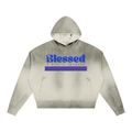 Unisex Sunfade Distressed Boxy Hoodie