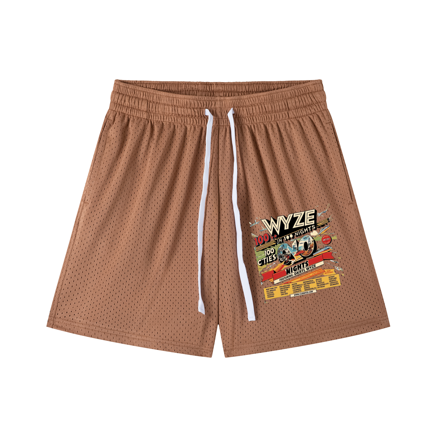 Mesh Drawstring Shorts