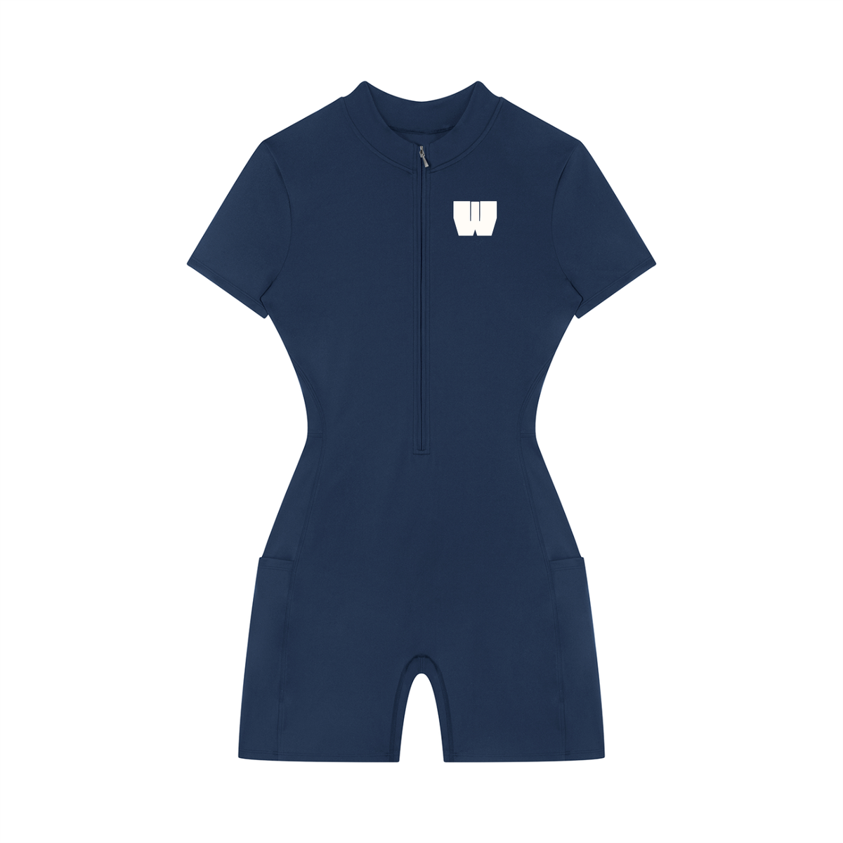 Women's Quarter-Zip Short Sleeve Romper