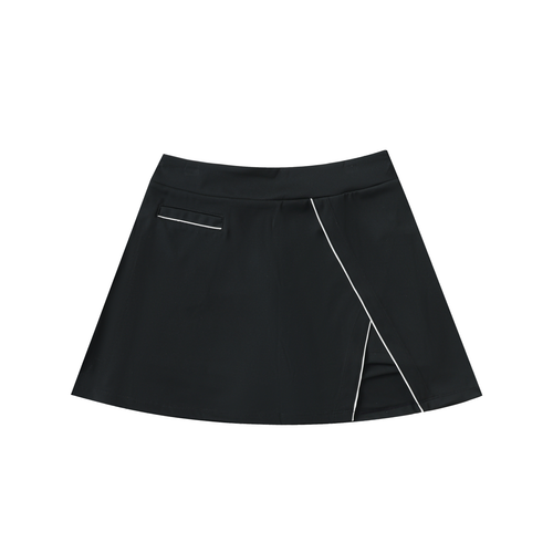 High-Waist Pocketed A-Line Skirt in Black by DKRTL WYZE