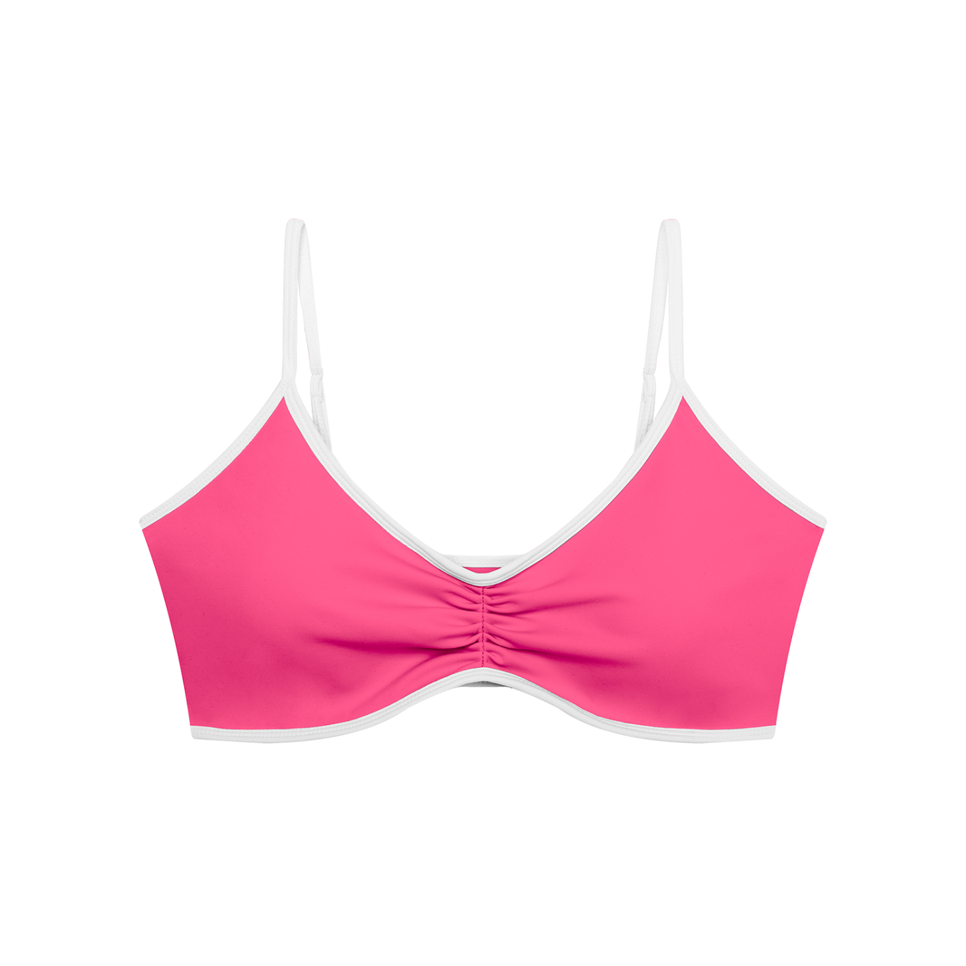 Women's Color Block Ruched V-Neck Sports Bra