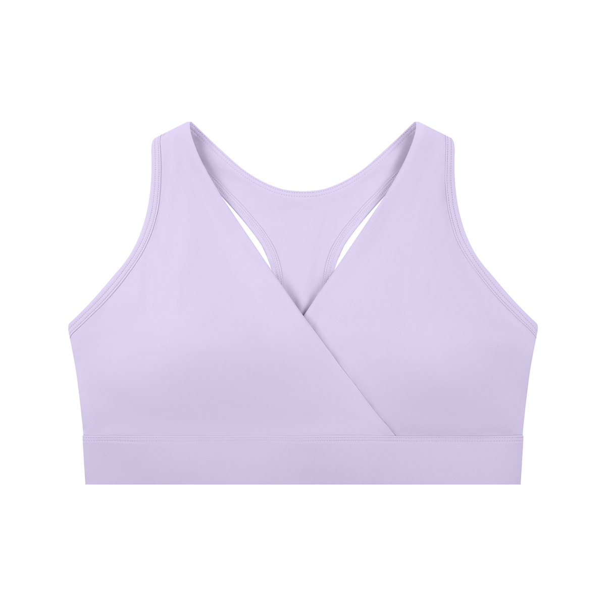 Women's Crossover V-Neck Sports Bra in Purple by DKRTL WYZE