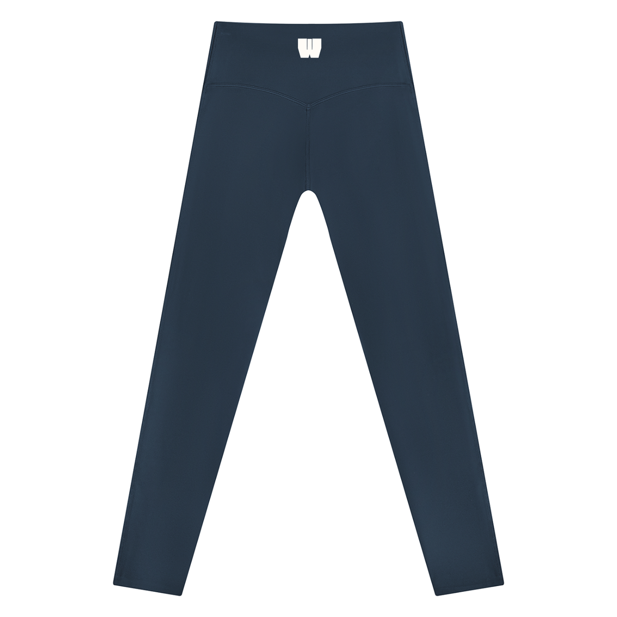 Women’s High Rise Ankle Length Yoga Leggings in Navy Blue with White by DKRTL WYZE