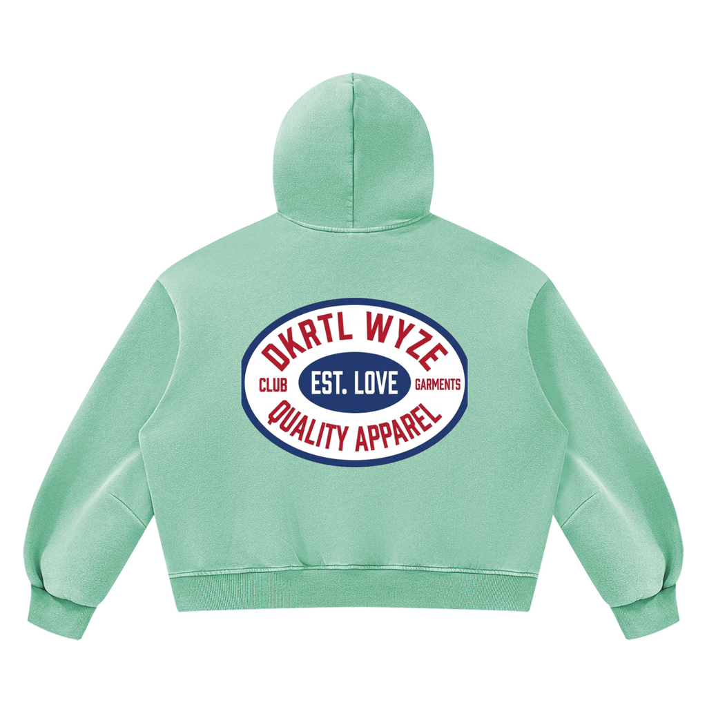 Unisex Vintage Wash Boxy Fleece Hoodie