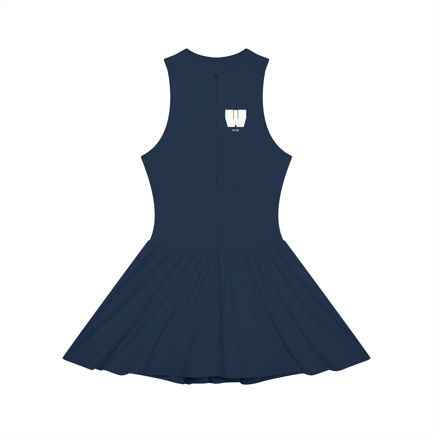 Women’s Ruched Sleeveless Full-Zip Dress