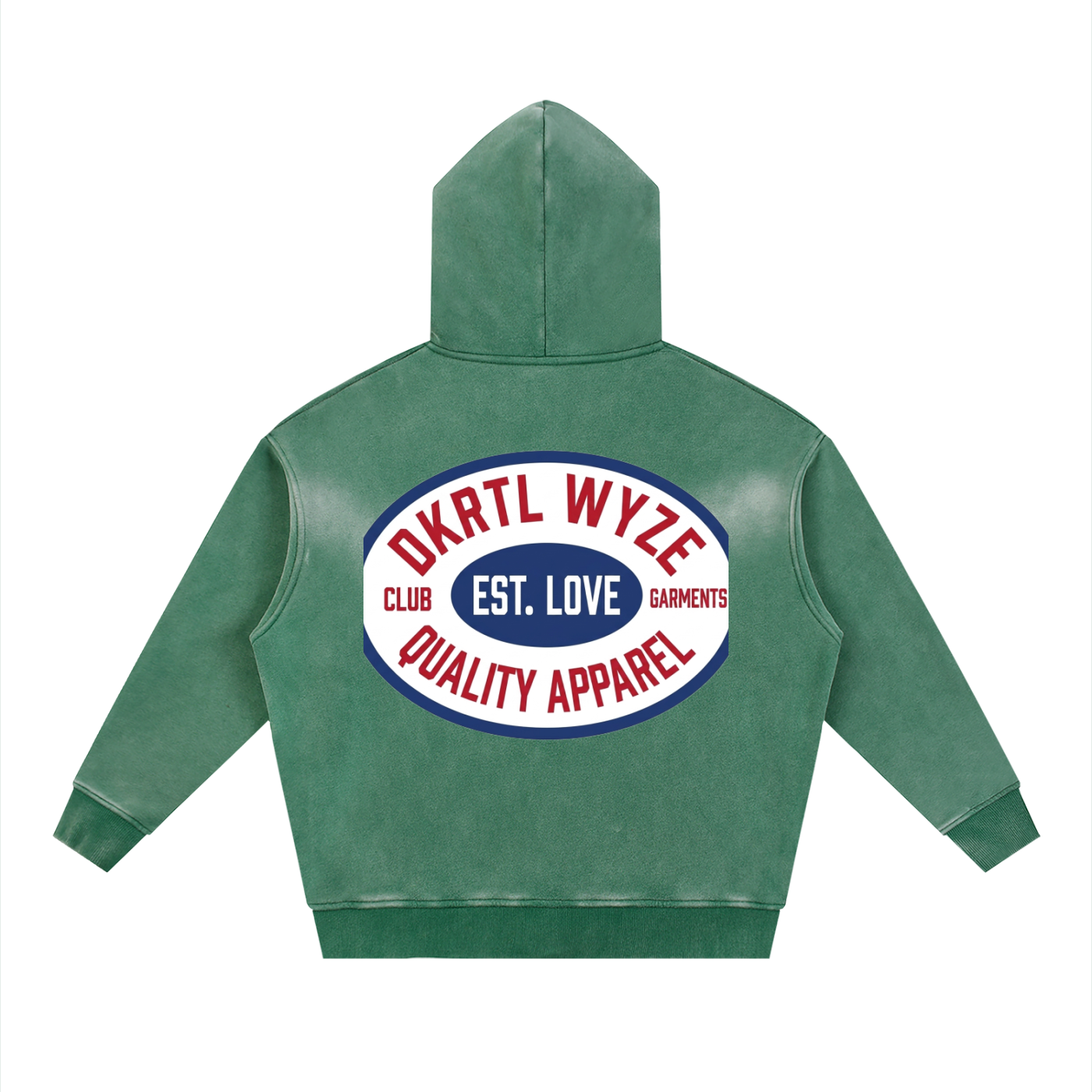 Sunfade Two-way Zipper Boxy Fleece Hoodie