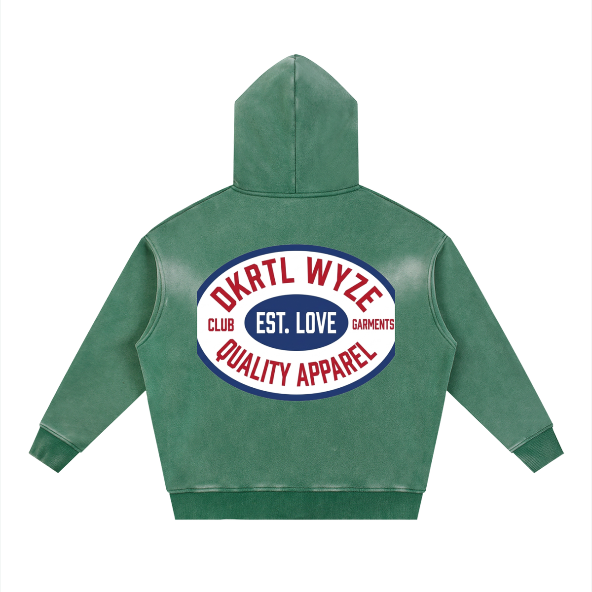 Sunfade Two-way Zipper Boxy Fleece Hoodie