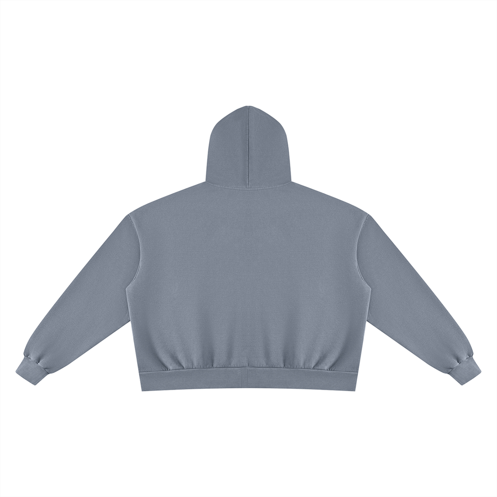 Unisex Vintage Wash Fleece Boxy Hoodie by DKRTL WYZE