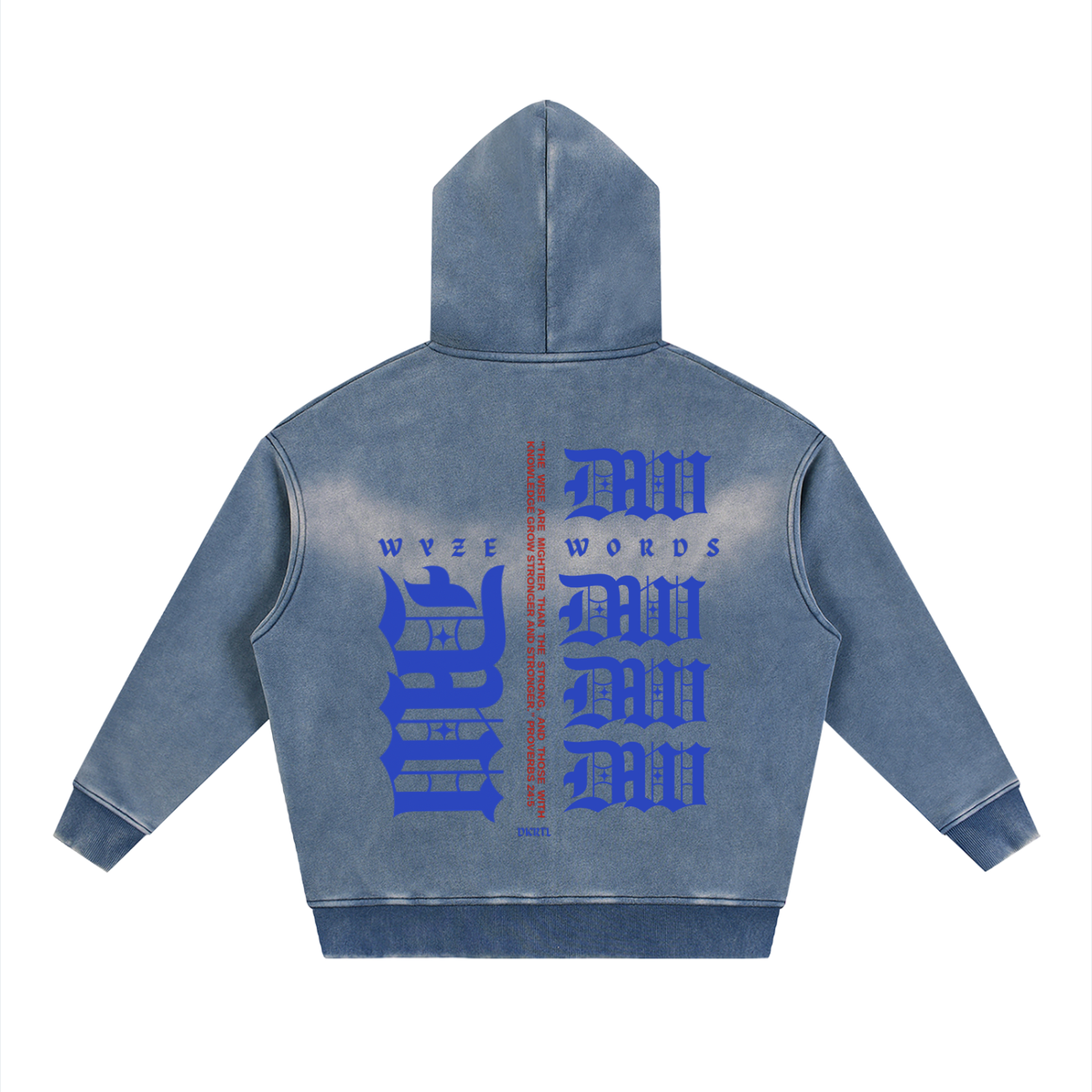 Sunfade Two-way Zipper Boxy Fleece Hoodie