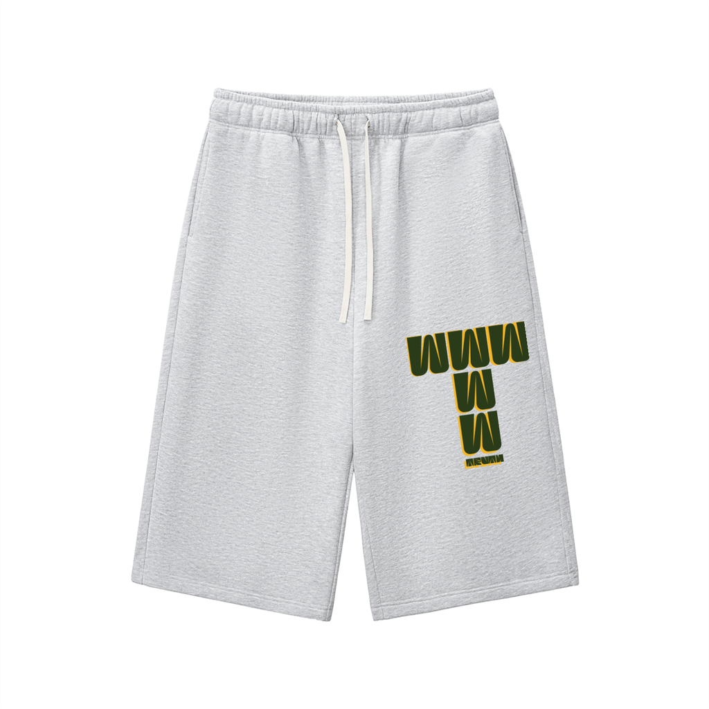 Relaxed Drawstring Three-quarter Sweatpants