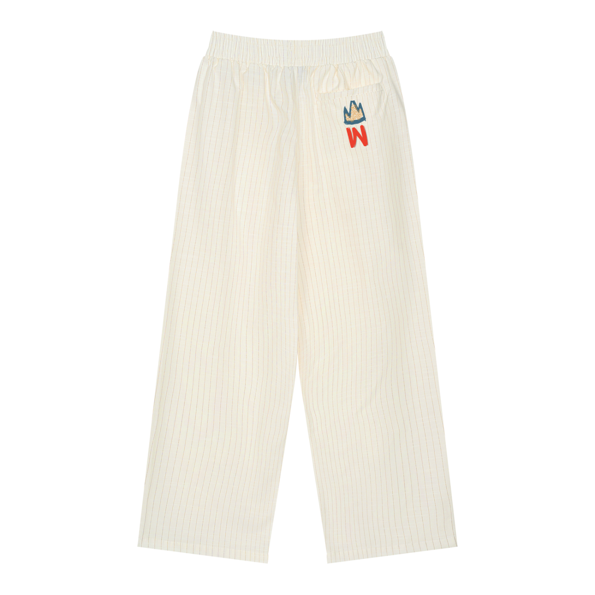 Unisex Striped Pleated Pants