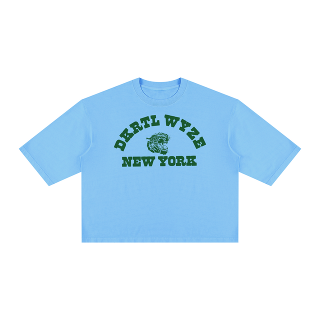 Unisex Vintage Wash Boxy T-Shirt in Sky Blue by DKRTL WYZE