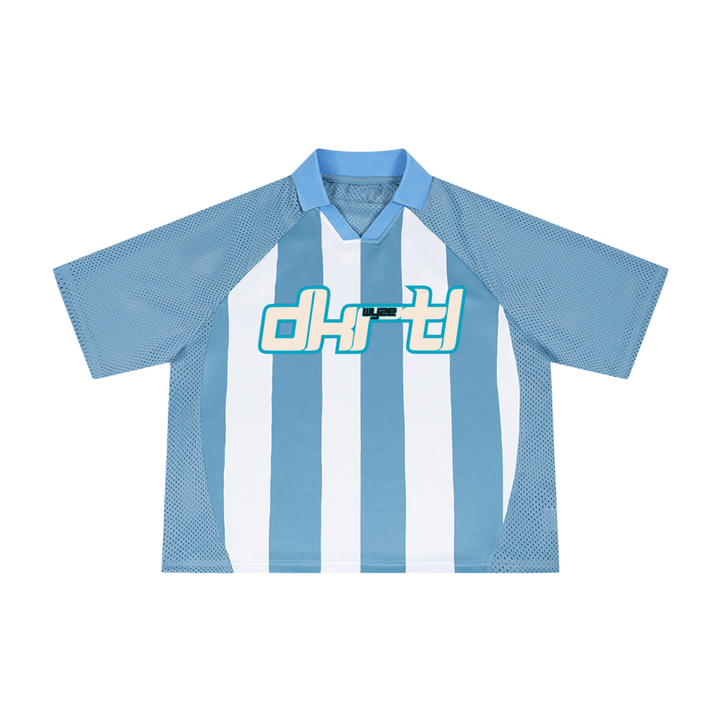 Unisex Striped Mesh Boxy Soccer Jersey