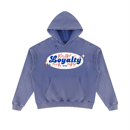 Unisex Mineral Wash Distressed Hoodie