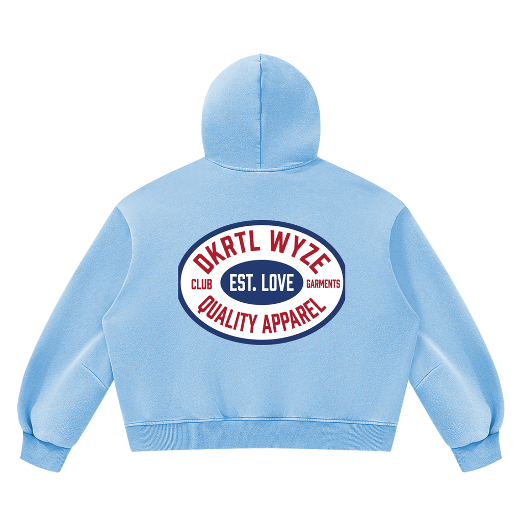Unisex Vintage Wash Boxy Fleece Hoodie