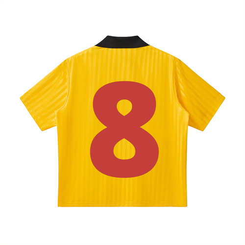 Contrast Collar Striped Soccer Jersey by DKRTL WYZE