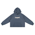 Unisex Vintage Wash Raw Edge Boxy Hoodie