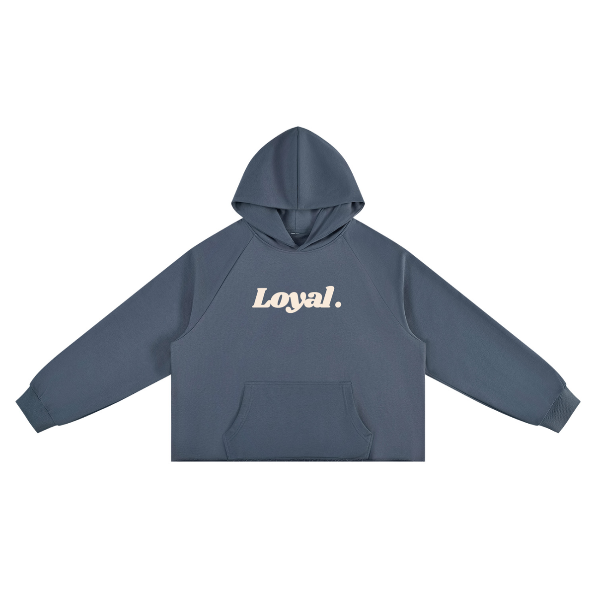 Unisex Vintage Wash Raw Edge Boxy Hoodie