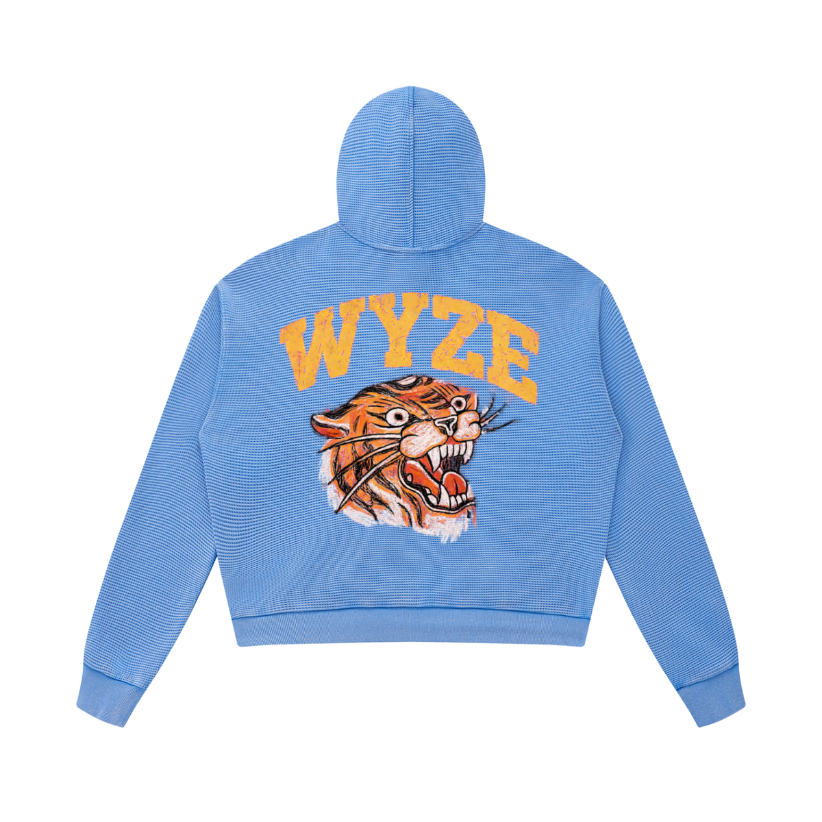 Unisex Mineral Wash Boxy Waffle Hoodie
