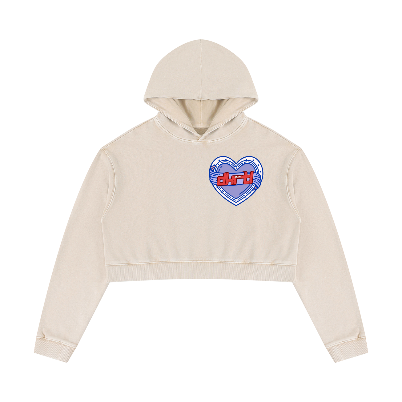 Women’s Mineral Washed Crop Hoodie