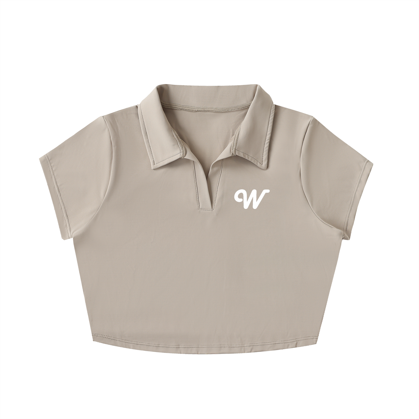 V-Neck Lapel Crop Top