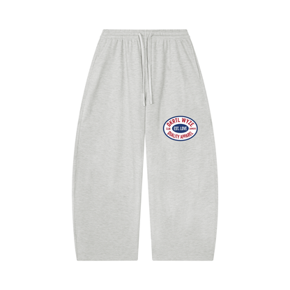 Unisex Waffle Barrel Leg Pants