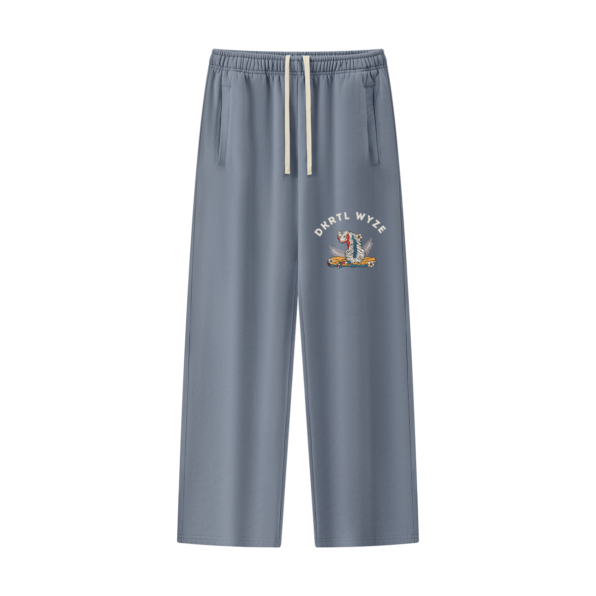 Unisex Vintage Wash Fleece Sweatpants in Washed Blue by DKRTL WYZE