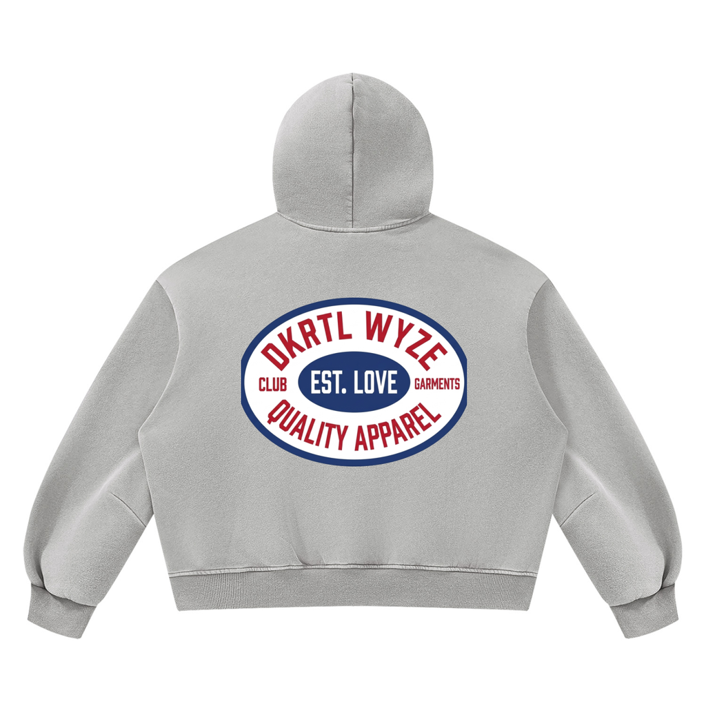 Unisex Vintage Wash Boxy Fleece Hoodie