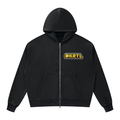 Unisex Mineral Wash Boxy Full Zip Hoodie