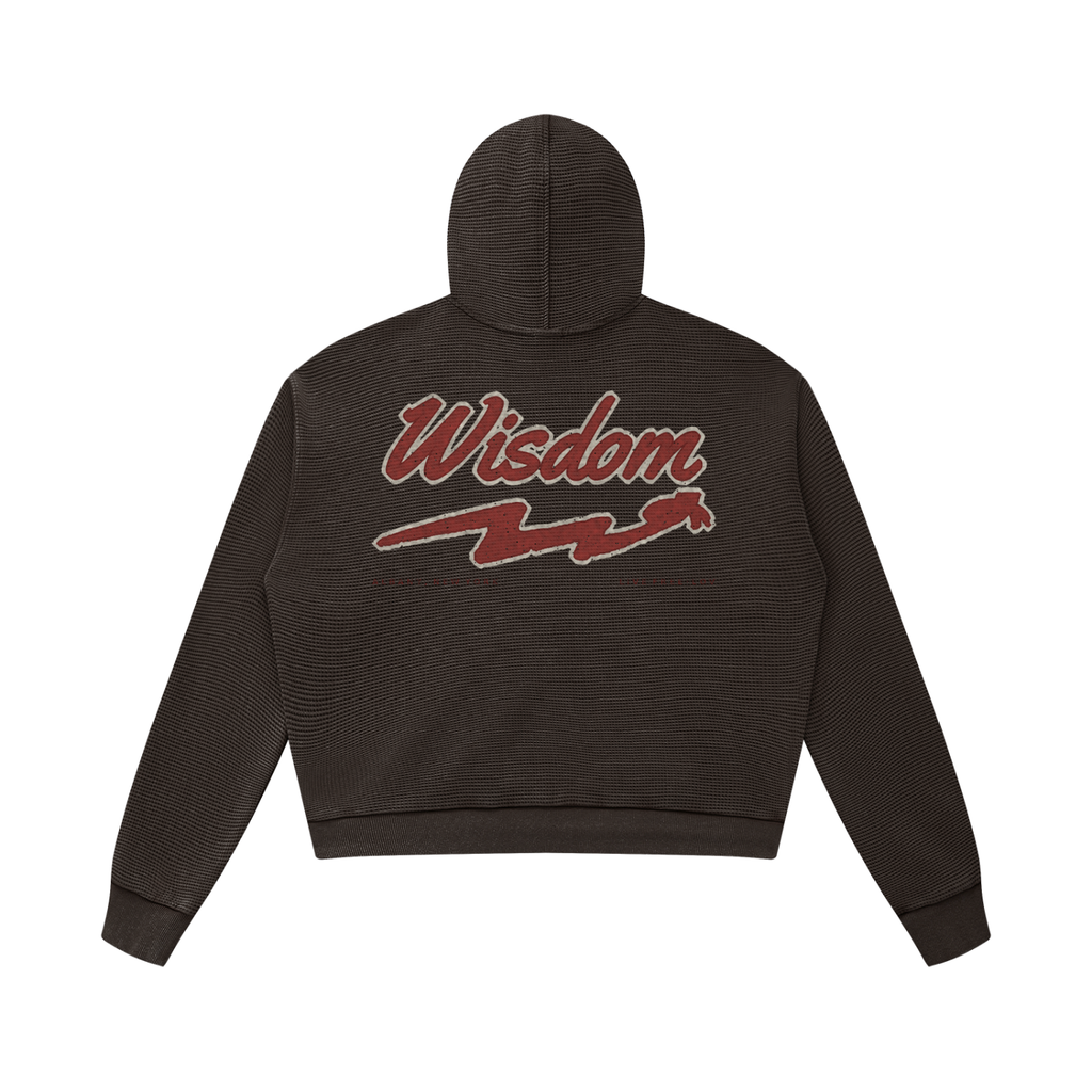 Unisex Mineral Wash Boxy Waffle Hoodie