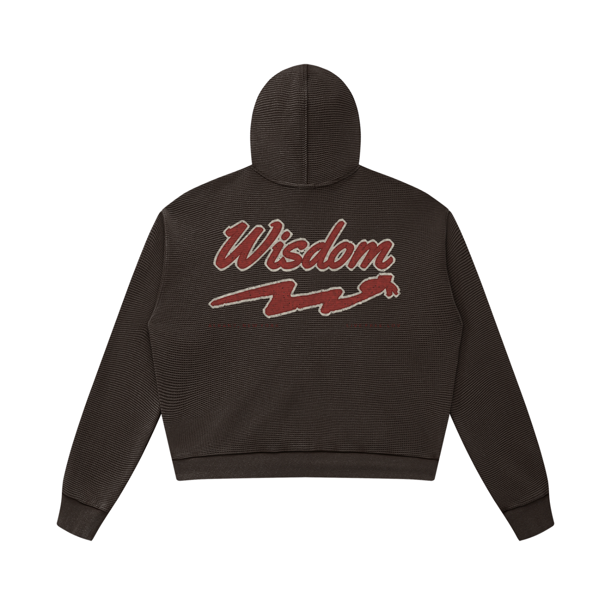 Unisex Mineral Wash Boxy Waffle Hoodie