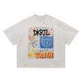 Vintage Washed Distressed Boxy Oversized T-Shirt