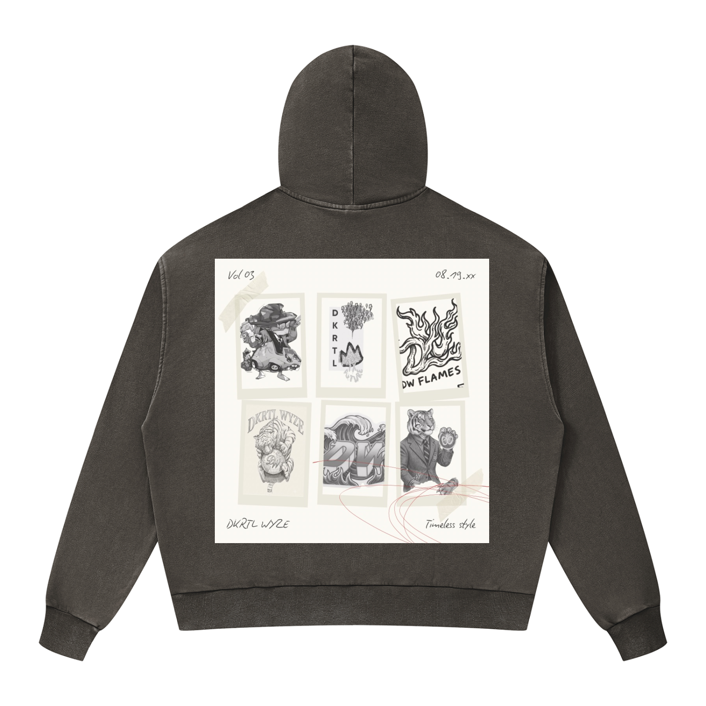 Unisex Mineral Wash Boxy Full Zip Hoodie