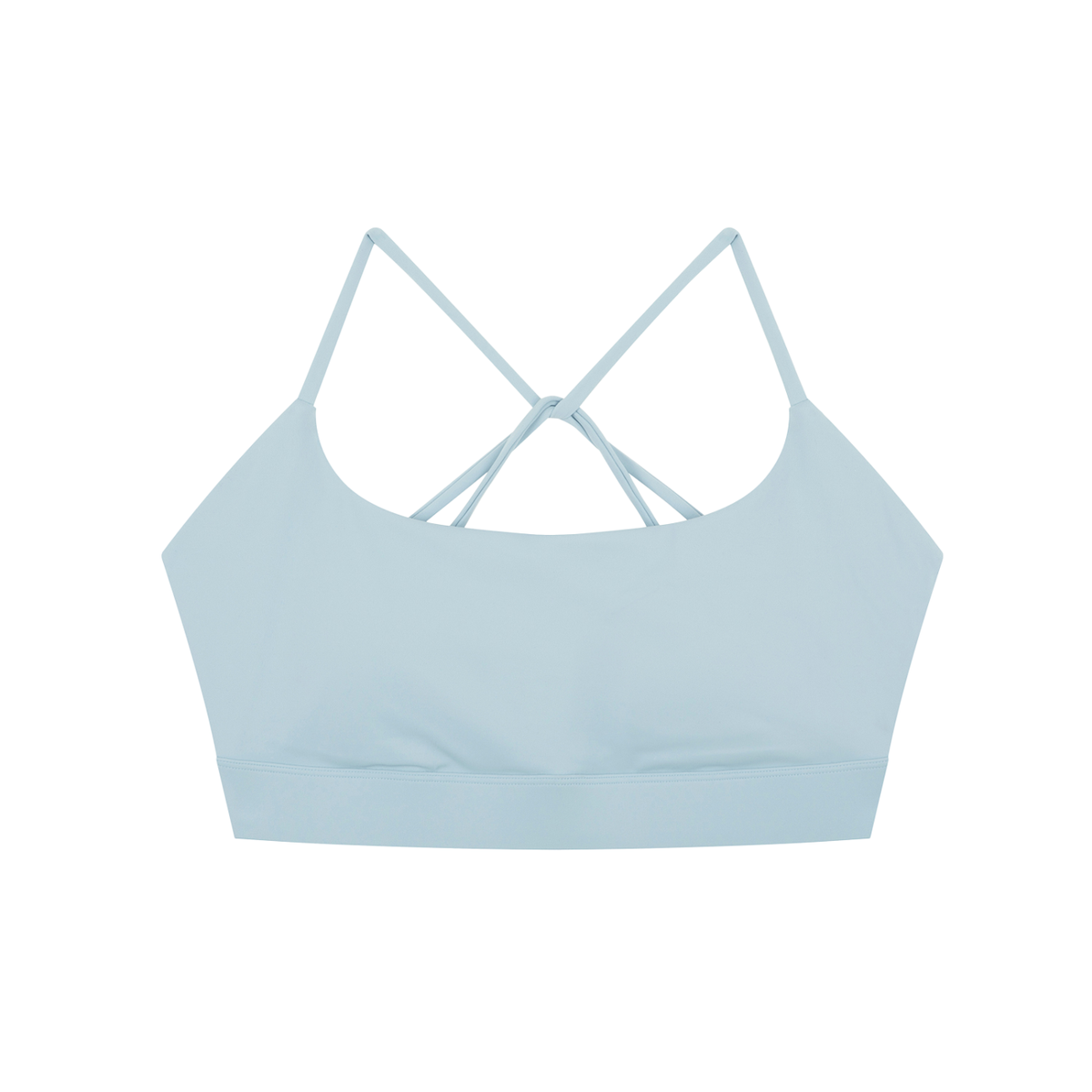 Strappy Criss Cross Yoga Sports Bra in Light Blue by DKRTL WYZE