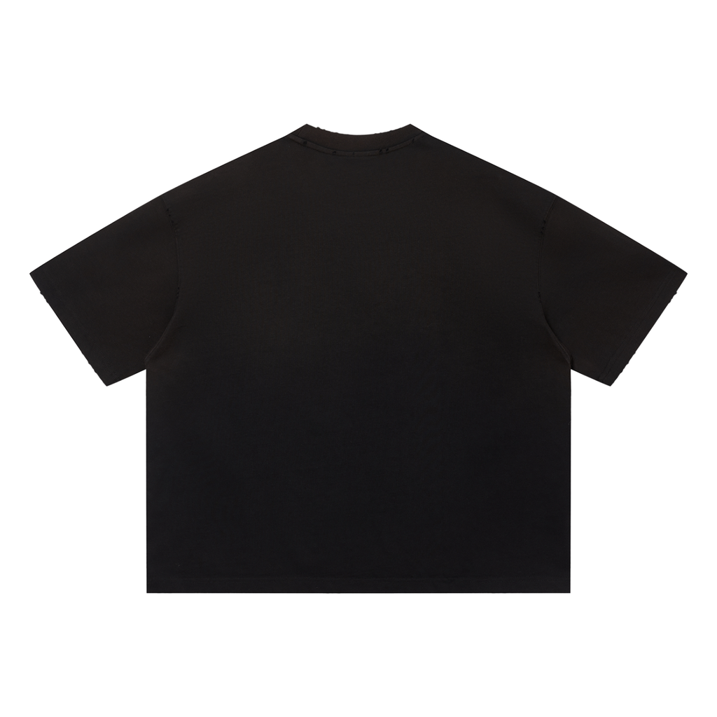 Unisex Sun Fade Distressed Boxy T-Shirt by DKRTL WYZE