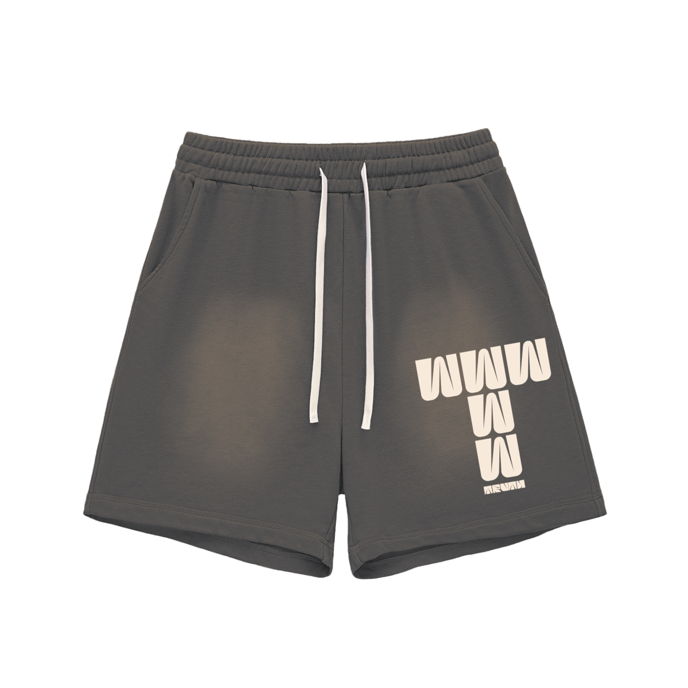 Sun Fade Raw Edge Cotton Shorts