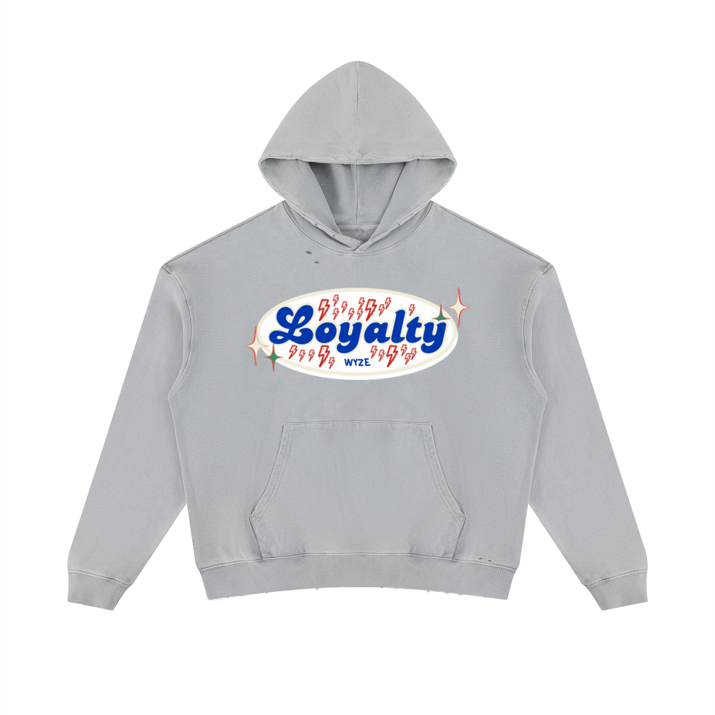 Unisex Mineral Wash Distressed Hoodie