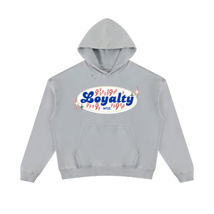 Unisex Mineral Wash Distressed Hoodie