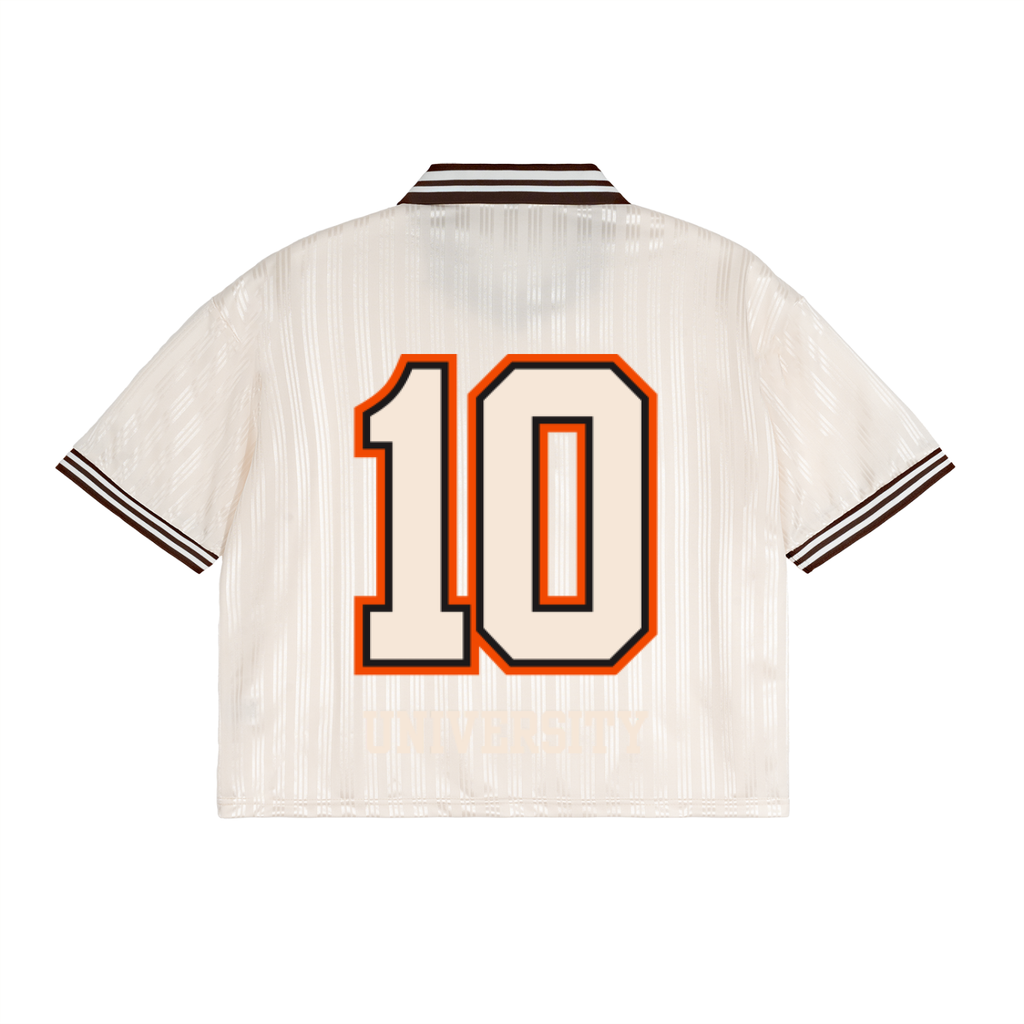 Contrast Stripes Polo Collar T-Shirt