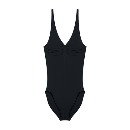 Women’s Full-Zip Ruched Bodysuit