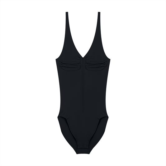Women’s Full-Zip Ruched Bodysuit