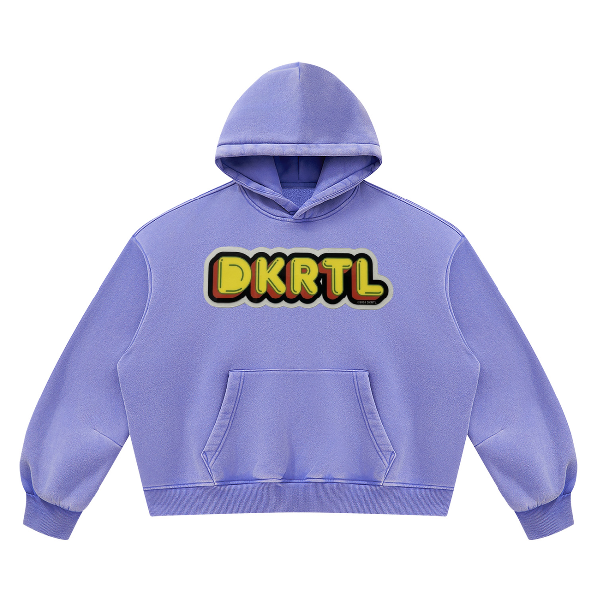 Unisex Vintage Wash Boxy Fleece Hoodie
