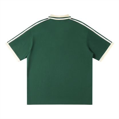 Unisex Contrast Piping Polo Shirt