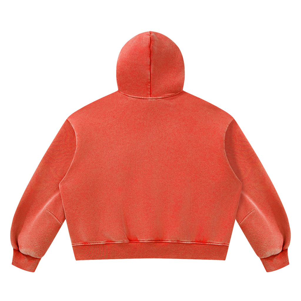 Unisex Vintage Wash Boxy Fleece Hoodie by DKRTL WYZE
