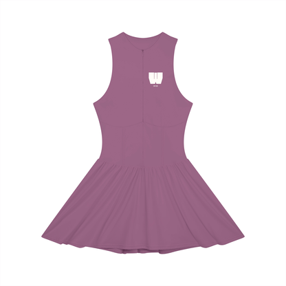 Women’s Ruched Sleeveless Full-Zip Dress