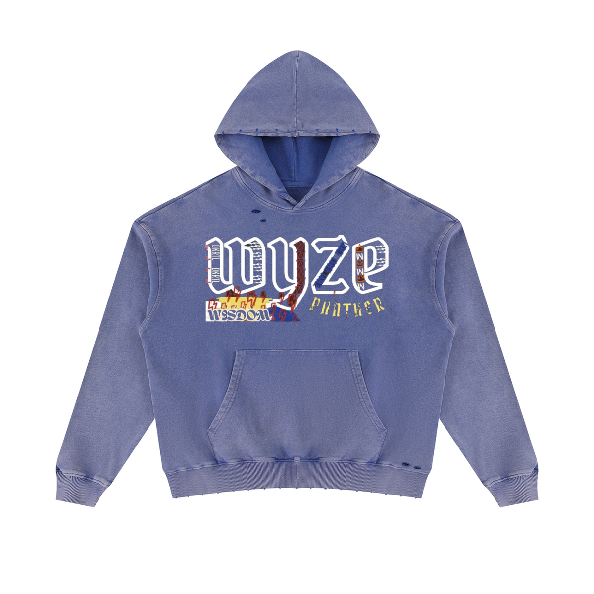 Unisex Mineral Wash Distressed Hoodie in Misty Purple by DKRTL WYZE