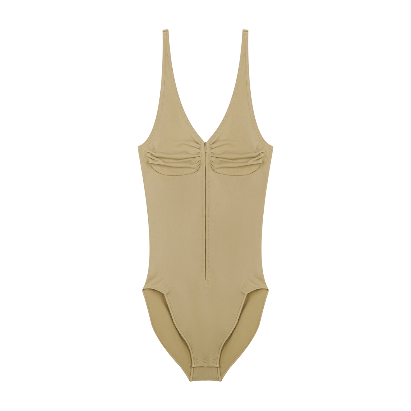 Women’s Full-Zip Ruched Bodysuit