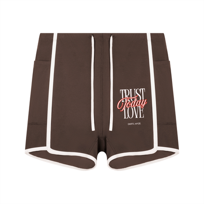 Women's High Rise Color Block Yoga Shorts