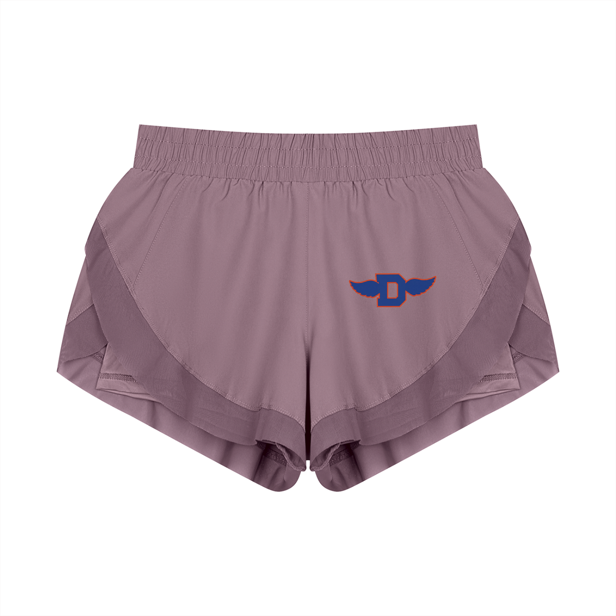 Women's Paneled Yoga Shorts in Purple by DKRTL WYZE