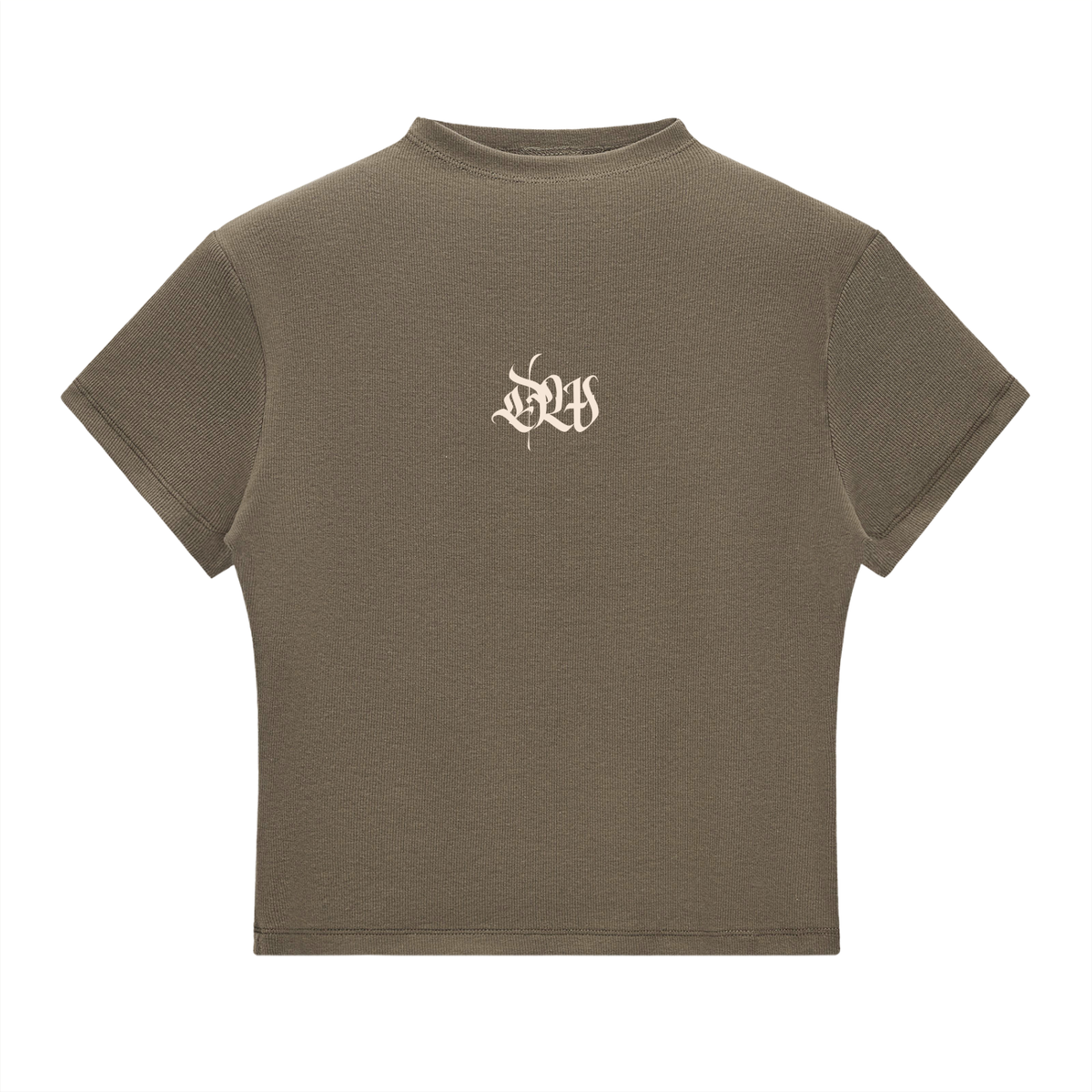 Essential Slim Fit Mock Neck T-Shirt in Gray Green by DKRTL WYZE